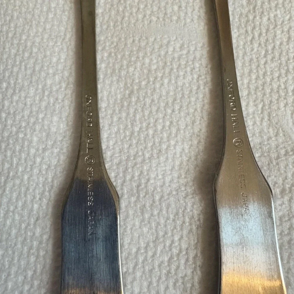 Set Of 8 Vintage Oxford Hall Stainless Japan‎ Appetizer/Cocktail Forks